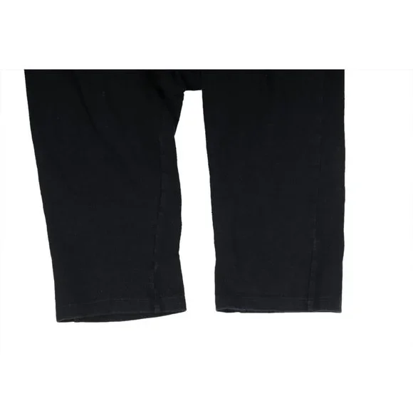 Rick Owens Men Cropped Pants Medium Black Cotton Drop Crotch Drawstring Trousers - Picture 4 of 10